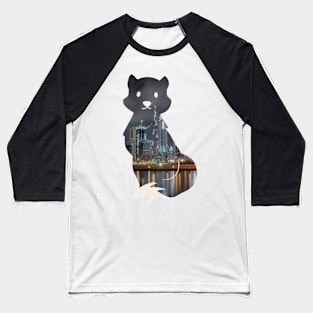 Wanderlust fox pattern - city Baseball T-Shirt